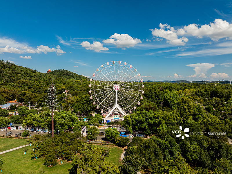 东湖磨山景区航拍图片素材