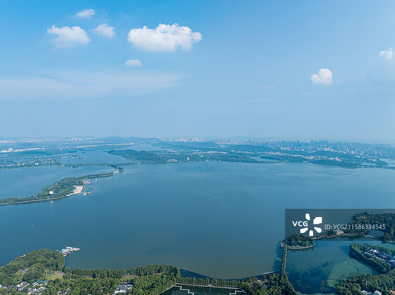 东湖听涛景区航拍图片素材