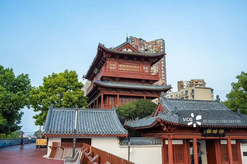 九江，浔阳江头夜送客，江州琵琶亭上望江关图片素材