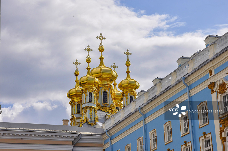 叶卡捷琳娜宫，圣彼得堡，俄罗斯宫殿图片素材