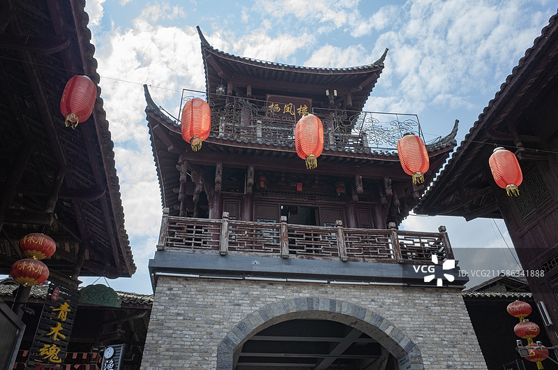 陕西省汉中宁强县青木川古镇图片素材