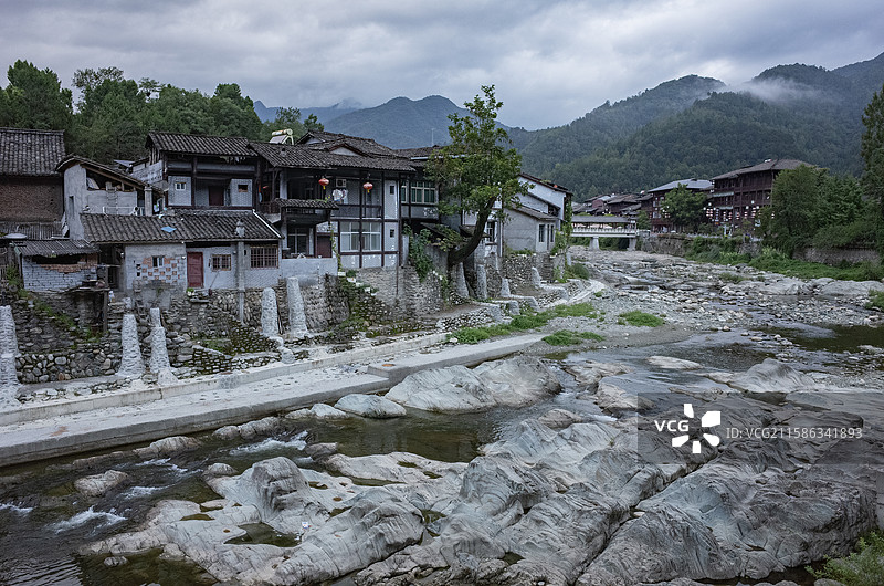 陕西省汉中宁强县青木川古镇图片素材