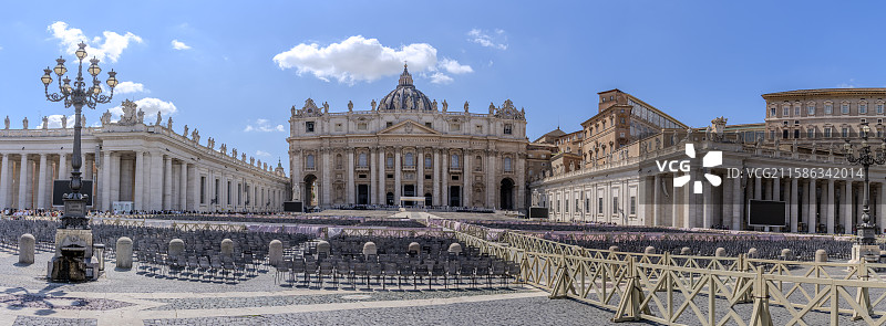 梵蒂冈圣彼得教堂全景图片素材