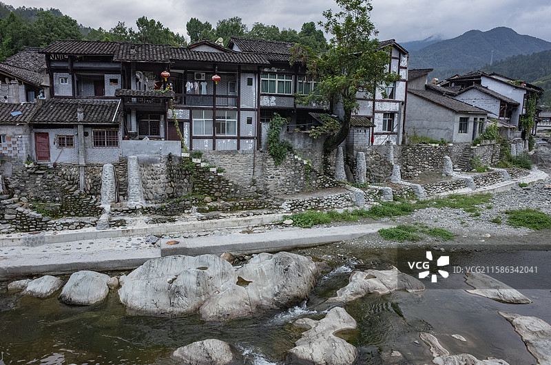 陕西省汉中宁强县青木川古镇图片素材