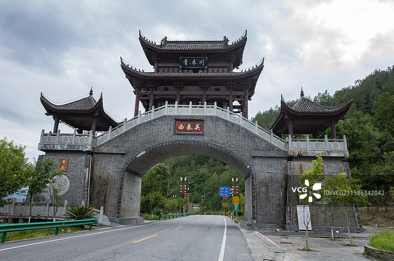 陕西省汉中宁强县青木川古镇图片素材