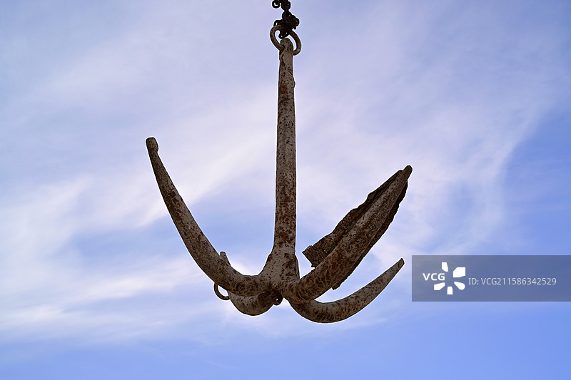 船锚 锈蚀锚影 岁月与航海的符号图片素材