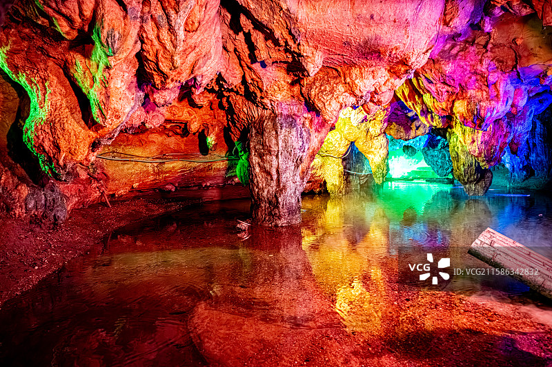 玉华洞 黄泥洞 福建三明将乐县玉华古洞风景名胜 喀斯特地貌溶洞图片素材