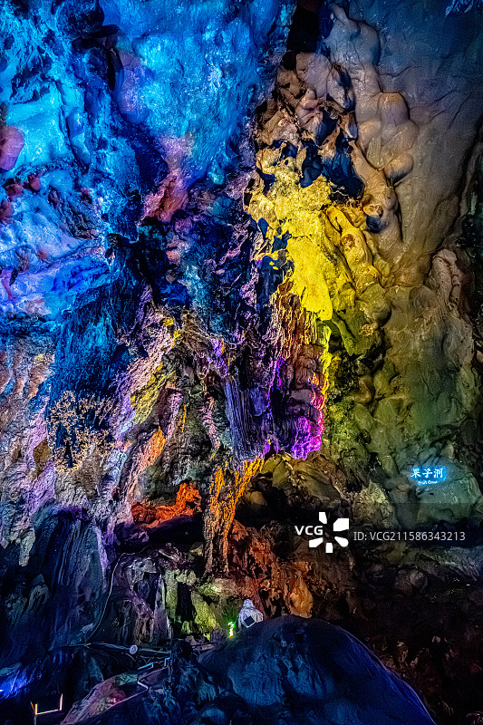玉华洞 果子洞 福建三明将乐县玉华古洞风景名胜 喀斯特地貌溶洞图片素材