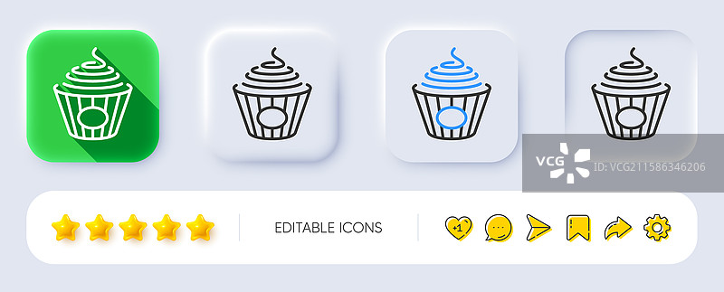 意大利面外卖标志线条图标图片素材