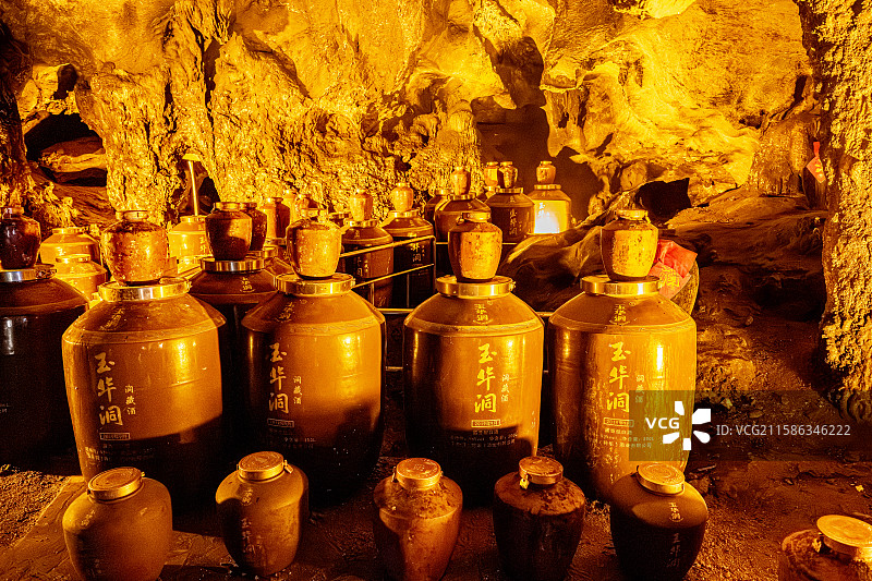 玉华洞 藏在洞穴里的酒 福建三明将乐县玉华古洞风景名胜 喀斯特地貌溶洞图片素材