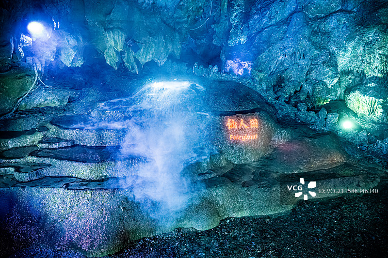 玉华洞 藏禾洞仙人田 福建三明将乐县玉华古洞风景名胜 喀斯特地貌溶洞图片素材