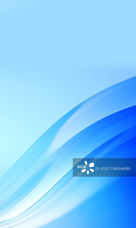 蓝色透明渐变玻璃背景3D渲染场景图片素材