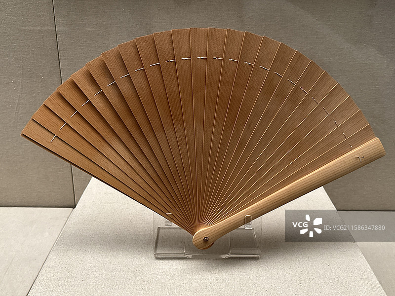 杭州扇子博物馆中陈列的日本桧扇图片素材