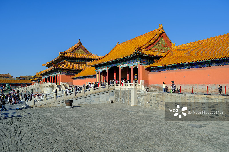 北京故宫博物院（紫禁城）-太和门、昭德门图片素材