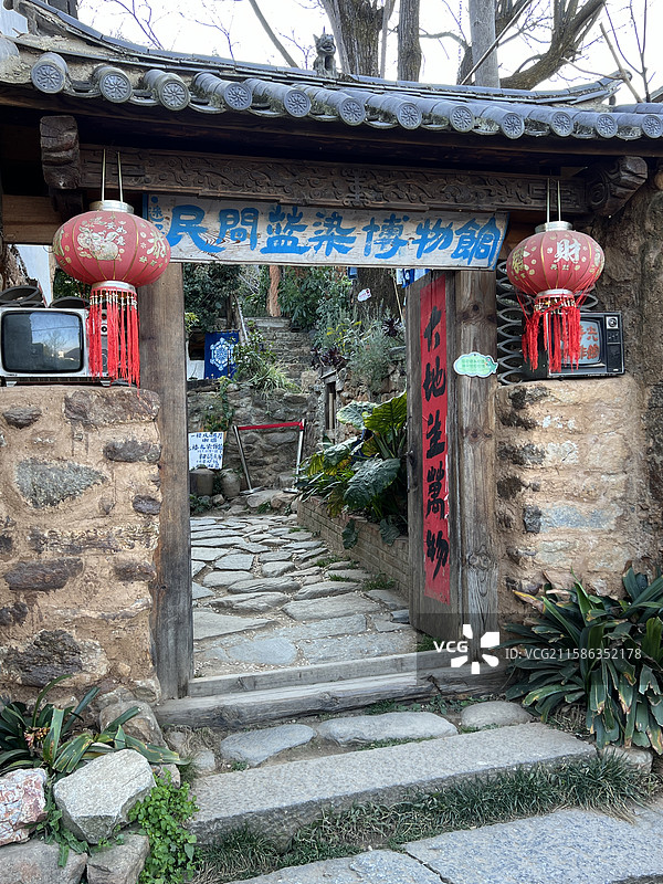 大理凤阳邑古村落图片素材