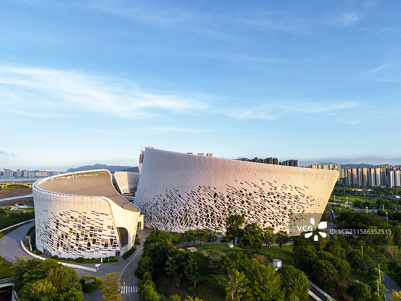 福建福州海峡艺术中心现代建筑图片素材