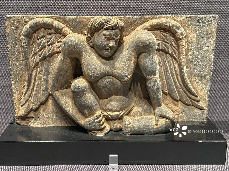 公元2-3世纪 阿特拉斯坐像 夜叉 犍陀罗风格 东京国立博物馆图片素材