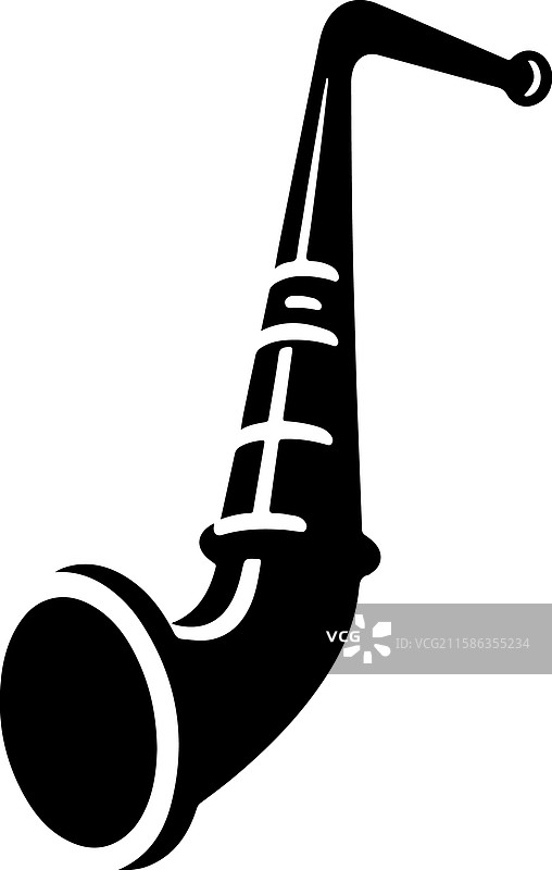 传统阿尔卑斯号角剪影艺术图片素材