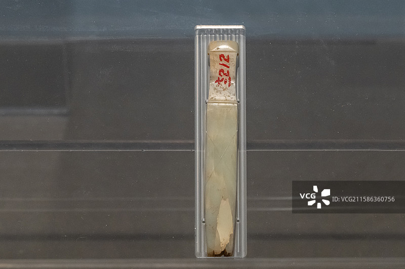 陕西历史博物馆玉柄形器西周时期咸阳市泾阳县高家堡出土图片素材