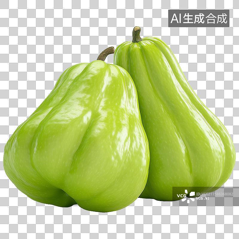 【AI数字艺术】3D风格水果主题之佛手瓜元素图片素材