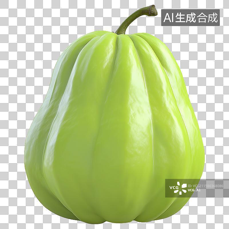 【AI数字艺术】3D风格水果主题之佛手瓜元素图片素材