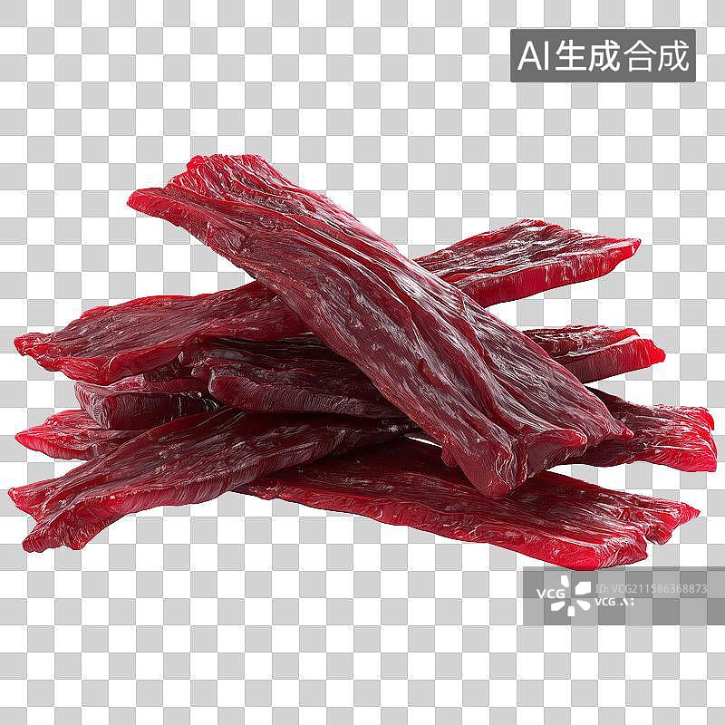 【AI数字艺术】3D风格食物主题之牛肉干元素图片素材