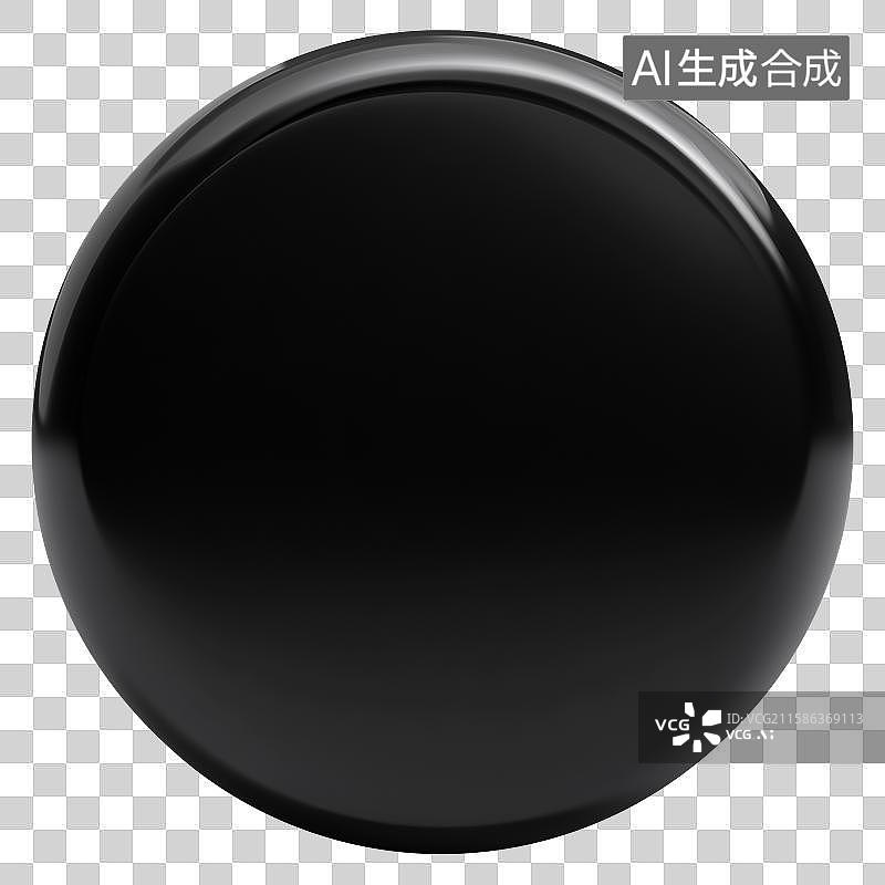 【AI数字艺术】3D风格休闲娱乐主题之围棋黑色棋子元素图片素材