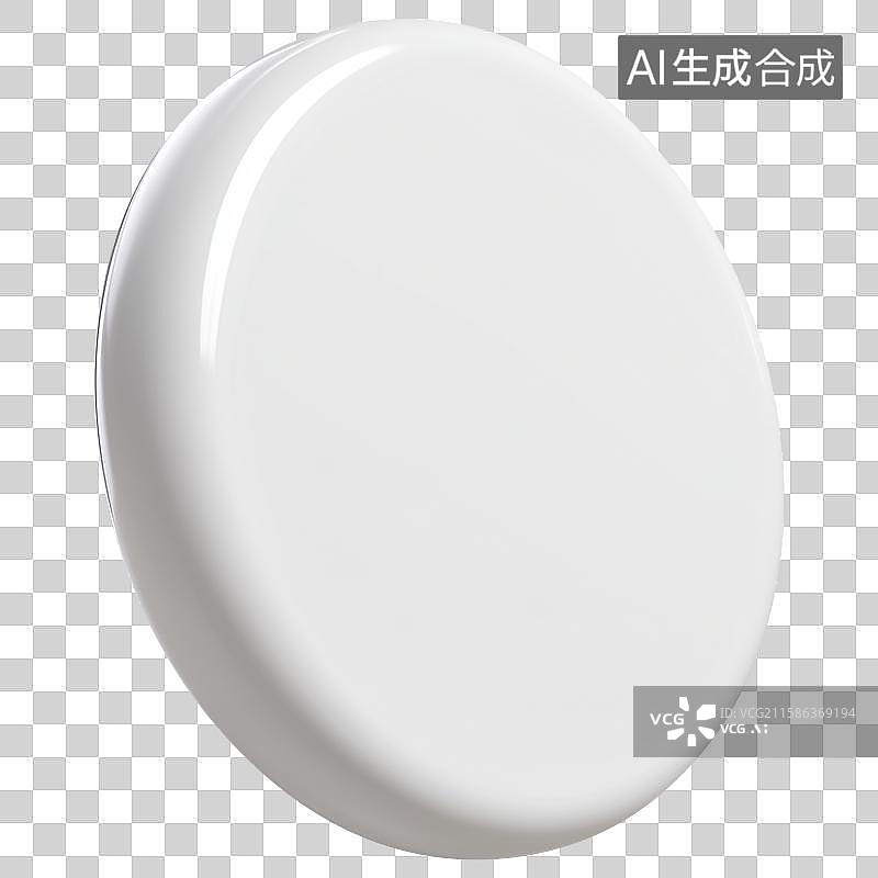 【AI数字艺术】3D风格休闲娱乐主题之围棋白色棋子元素图片素材