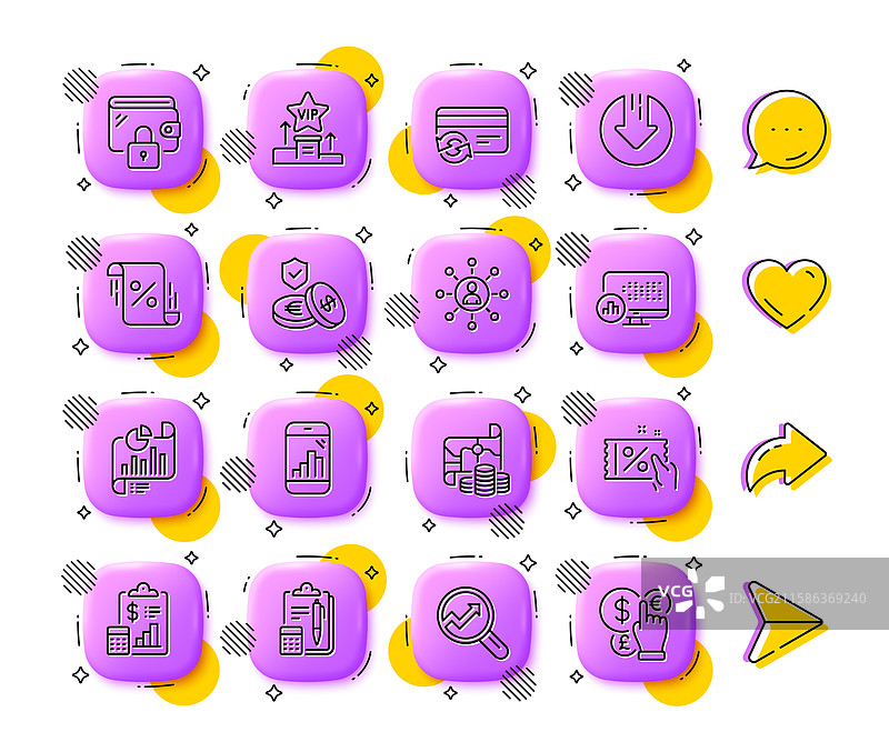 下载箭头 VIP 讲台和分析线图片素材