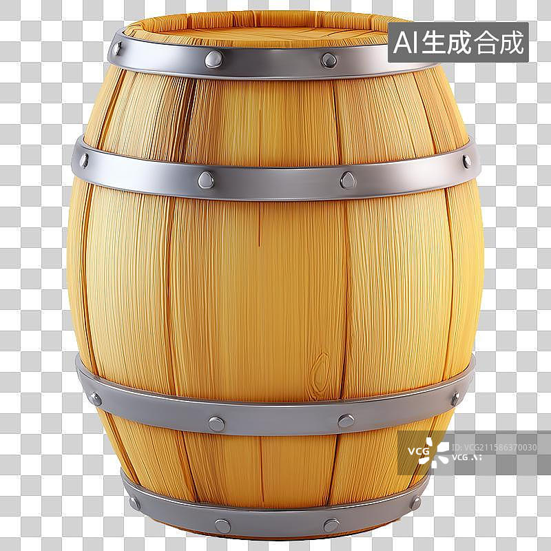 【AI数字艺术】3D风格生活用品主题之酒桶元素图片素材