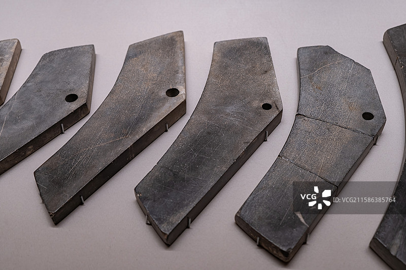 河南博物院藏春秋编磬图片素材