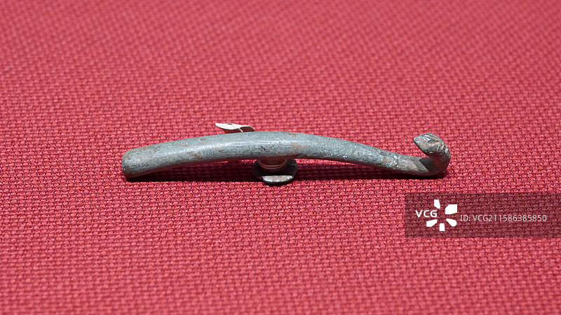 蛇年生肖文物《蛇首带钩》，汉代，天津博物馆 藏图片素材