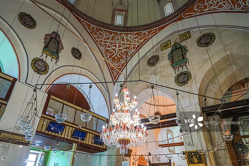 土耳其孔亚，梅芙拉纳博物馆Mevlana Museum，内部环境图片素材