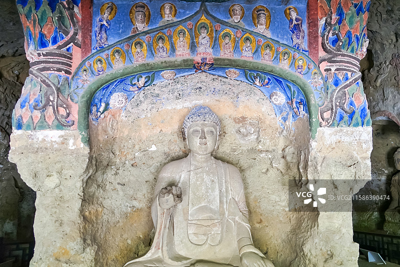 辽宁锦州义县万佛堂石窟图片素材