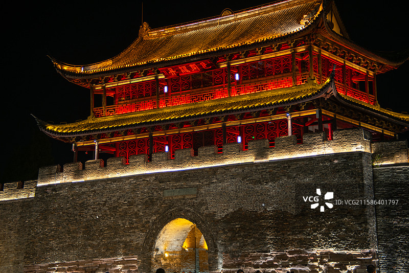 衢州水亭门古城墙图片素材