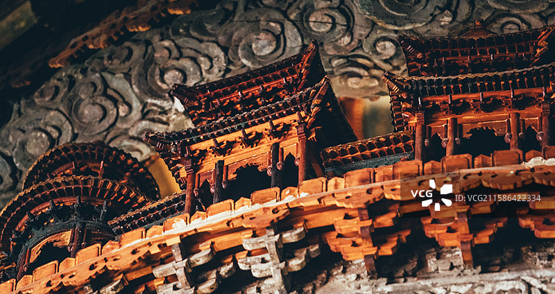 北京先农坛，中国古代建筑博物馆，隆福寺万善正觉殿藻井图片素材