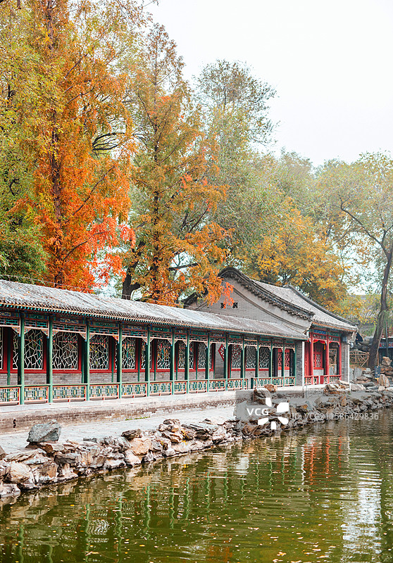 北京恭王府后花园古建筑景观图片素材