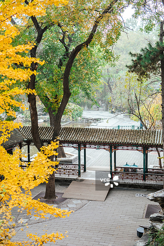 北京恭王府后花园古建筑景观图片素材
