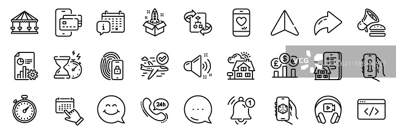 提醒爱聊天和确认航班信息图片素材