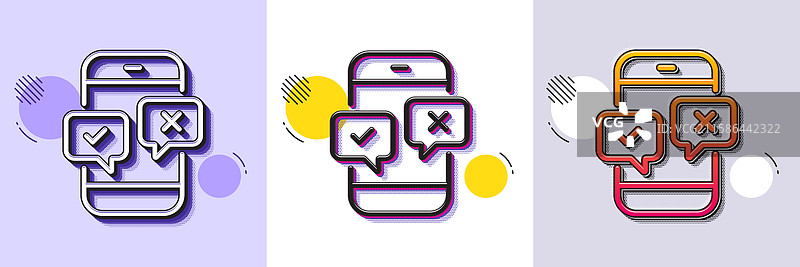 电话调查线条图标选择答案标志图片素材