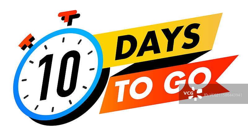 倒计时10天徽章图片素材