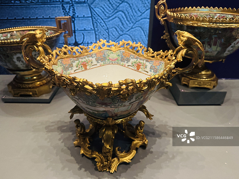 清  广彩碗图片素材