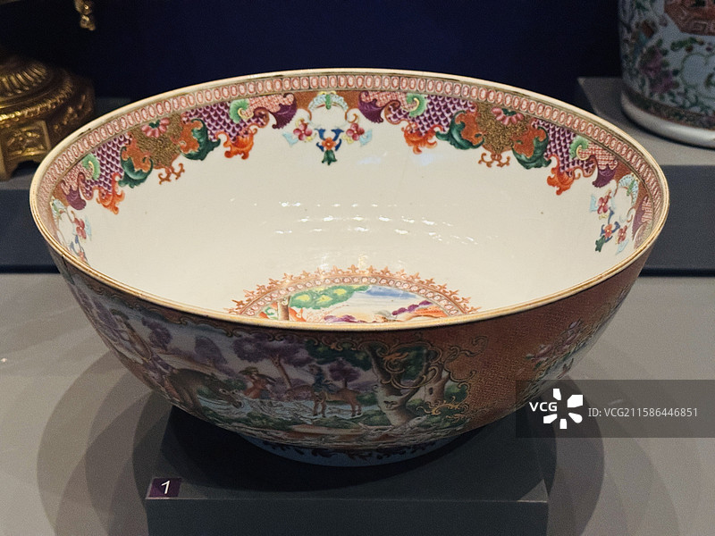 清  广彩碗图片素材