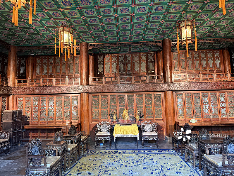 恭王府锡晋斋金丝楠木图片素材