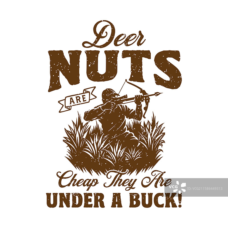 鹿的坚果便宜，价格不到一美元，复古风格。图片素材