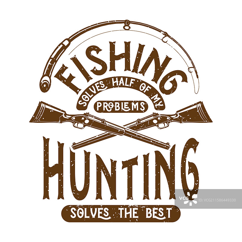 钓鱼解决了我一半的问题，狩猎解决了。图片素材