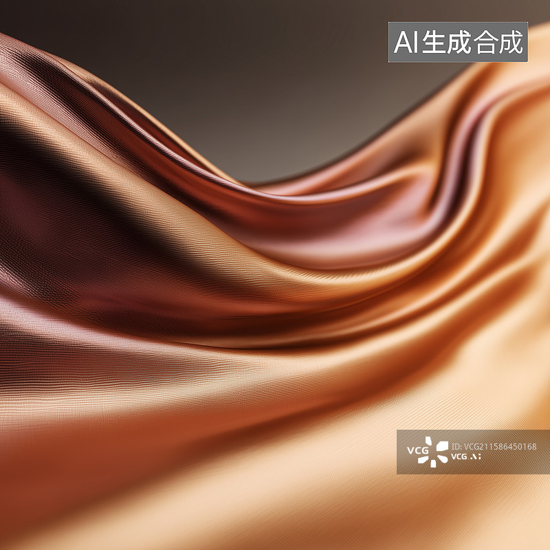 【AI数字艺术】抽象绸缎铜色设计图片素材
