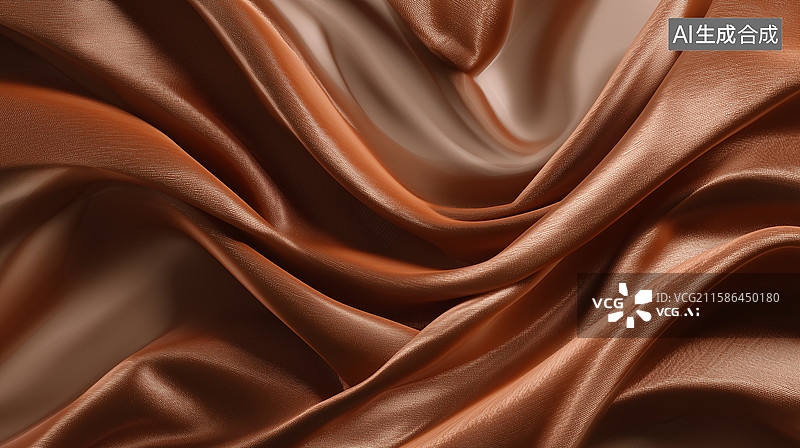 【AI数字艺术】抽象绸缎铜色设计图片素材
