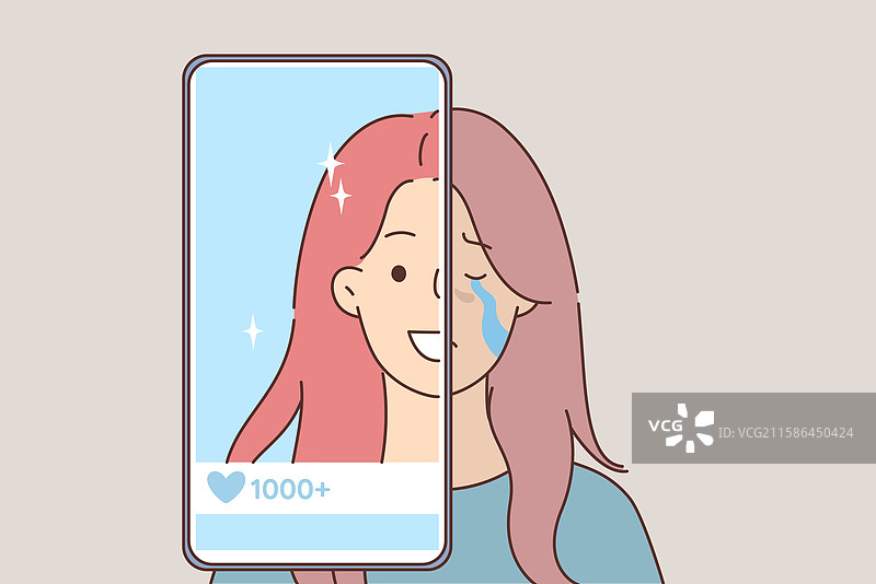 女性在社交中面临的低自尊问题图片素材