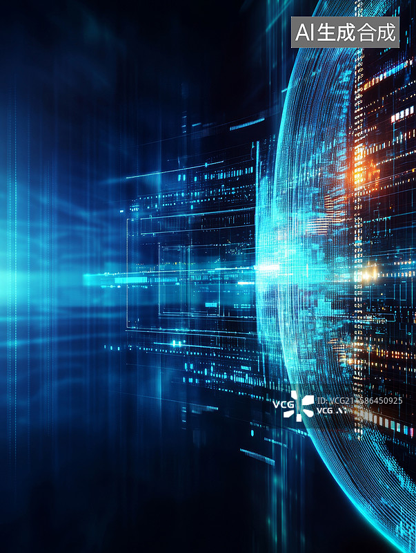 【AI数字艺术】科技未来全球网络图片素材
